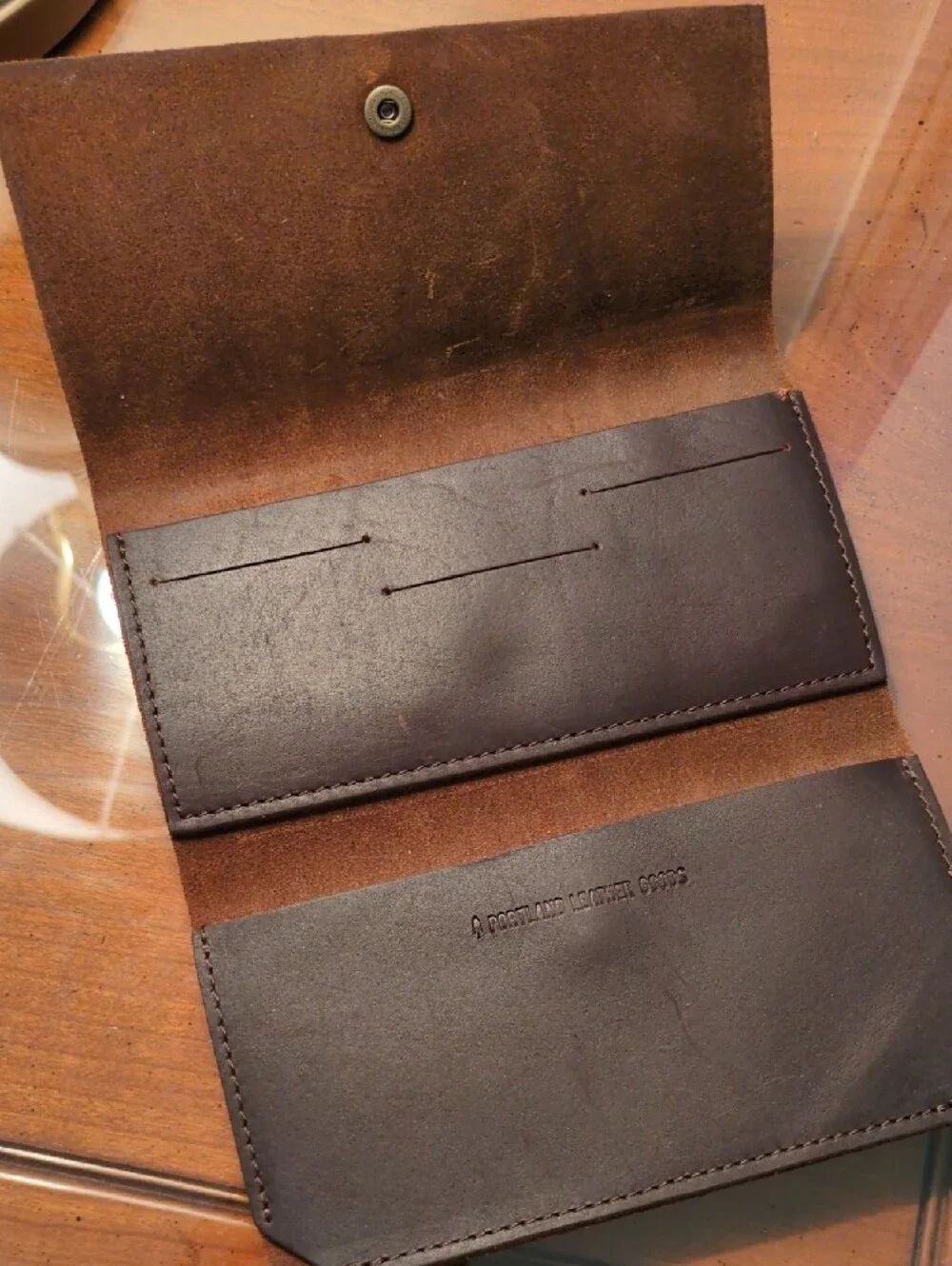 Portland Leather Rancher Wallet In Color 'Grizzly'
